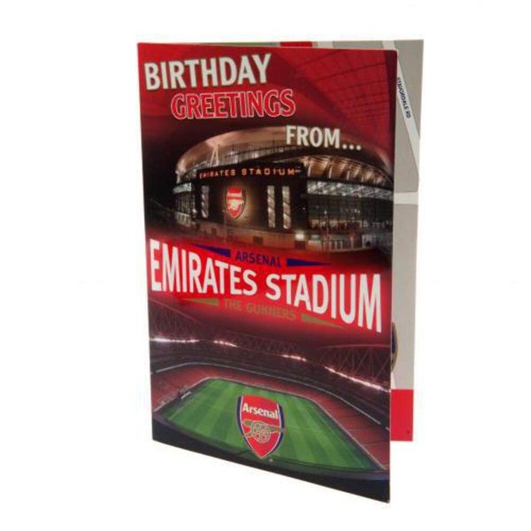 Arsenal F.C. Official,Multi,3848 Birthday Card - Club Stadium Pop Up Card