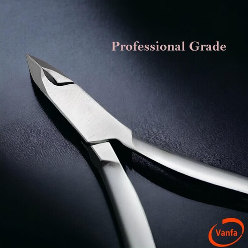 Vanfa Cuticle Nipper Nail Trimmer Hangnails Cutter Tool for Fingernails Toenails - VF05 Square Head Jaw #14