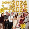 New Years Eve Party Supplies 2025,2025Happy New Year Decorations,Gold Goodbye 2024 Hello 2025 Banner for 2025 New Years Decorations,Happy New Year Sign for 2025 Decorations