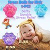 ZTATU Cat Paws Stress Balls for Adults (1PCS) Squishy Sugar Ball Squishy Fidget Toys, Autism Sensory Toys Party Favors Squishy Balls for Kids Stress Relief Toy Easter Basket Stuffers (Purple)