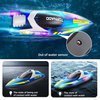 RANFLY RC Boat for Kids 8-12, 15+ MPH Fast Remote Control Boat with LED Lights, 2.4G RC Electric Boats Pool and Lakes Toys for Adults (Blue)