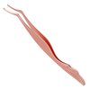 Eyelash Applicator Tool DIY Lash Extensions Tweezer For Cluster Lashes Stainless Steel High Precision Round Head(Rose Golden)