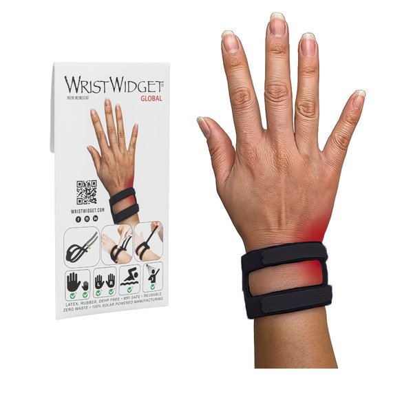 WristWidget® (Black) Adjustable Wrist Brace for TFCC Tears, One Size fits Most. for Left and Right Wrists, Support for Weight Bearing Strain, Exercise