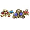 Medium size golden brown amber black gray hair claw clip (Primary color: Golden brown)