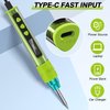 Soldering Iron Kit, Soldering Gun with OLED Digital Display, 8 Seconds Fast Heating 356-896℉ Solder Kit, Auto Sleep, Includes Solder Wire, Stand, T12 Tips for Electronics, Green(With Power Adapter)