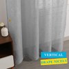 TERLYTEX Silver Sheer Curtains 84 Inch Long - Chic Sparkle Curtains for Living Room, Rod Pocket Glitter Sheer Curtains for Windows Privacy Silver Grey Sheer Panels, 52 x 84 Inch, 2 Panels, Silver Gray