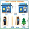 Atoylink 36Pcs Wooden Community Helpers Pretend Play Toys for Kids 3 4 5 6 Year Old, Little People Figures Wooden Blocks Occupations Dress up Toddlers Preschool Learning Toys Boys Girls Birthday Gifts
