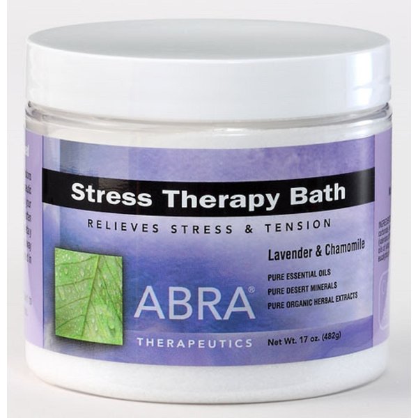 Abra Stress Therapy Sea Salt Bath, Lavender & Chamomile, 17 Ounce