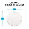 Funny Personalized Name Samoyed Cream Gifts 2025 Christmas Tree Ornaments Circle Ceramic