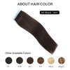 Tape in Hair Extensions Human Hair 100% Real Remy Human Hair 50g 20pcs/Set Brazilian Virgin Hair Straight Seamless Invisible Skin Weft Extensions (20 Inch,#2 Dark Brown)