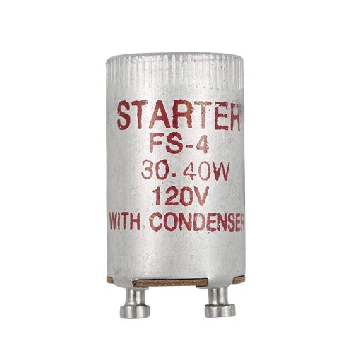 FS4 Fluorescent Starter - Fluorescent Starter for 30W, 40W Lamps, Turn