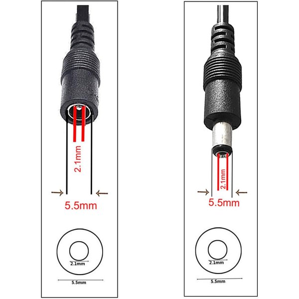 TronicsPros DC 12V-24V 3A LED Strip Dimmer Switch LED Tape Dimmer Controller PWM Inline Rotary Dimmer 5.5mm x 2.1mm DC Jack for SMD 5050 3528 2835 5630 LED Ribbon LED String Light, Black