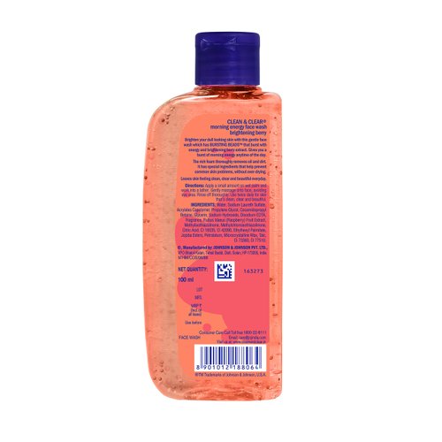 Clean & Clear Morning Energy Berry Face Wash, 100ml