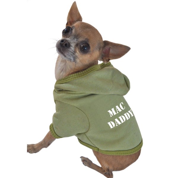 Ruff Ruff and Meow Dog Hoodie, Mac Daddy, Black, Extra-Small