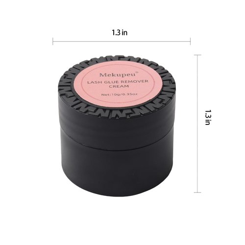 Mekupeu Eyelash Extension Remover Cream Eyelash Adhesive Remover, Low Irritation Cream for Sensitive Skin Professional Eyelash Extensions Dissolves for Salon,10g/0.35Oz (Strawberry)