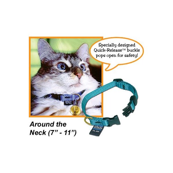 Safety Quick-Release Cat Collar without Bell - Brown