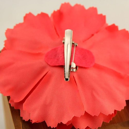 Koolgil Women's 4Pcs Bohemia Peony Flowers Hairpin Hair Clip Flower Brooch for Travel Party Festivals (Light Pink)