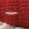 MIULEE Pack of 2 Red Corduroy Decorative Throw Pillow Covers 18x18 Inch Soft Boho Striped Pillow Covers Modern Farmhouse Home Decor for Sofa Living Room Couch Bed