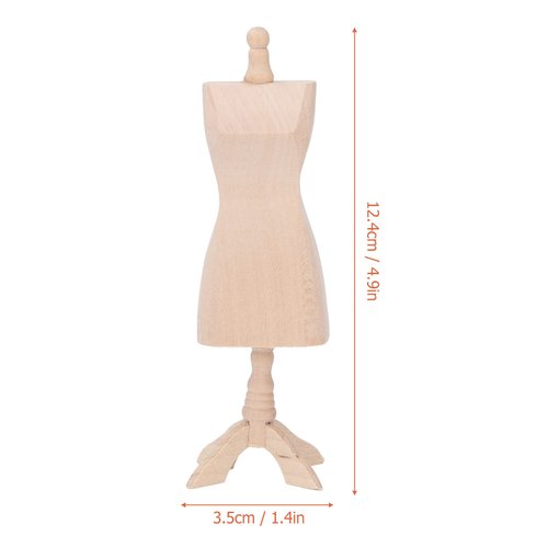 Doll Dress Form, Miniature Dress Form Mannequin Dollhouse Cloth Gown Display Support Holder Doll Clothes Mannequin Model Stand for Dollhouse Decoration