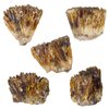 mookaitedecor Natural Raw Amber Calcite Crystal Cluster Geode Stone Mineral Specimen Gemstone for Reiki Healing Home Decoration(0.22-0.33 lb)