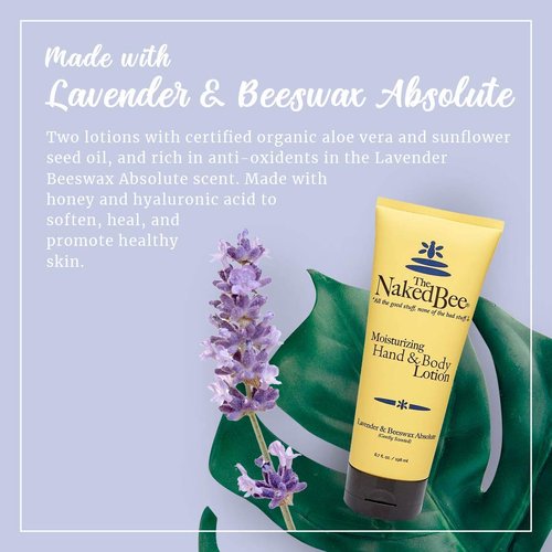 The Naked Bee Lavender & Beeswax Absolute Hand and Body Lotion, 6.7oz - 2 Pack