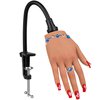Practice Hand for Acrylic Nails,Silicone Nail Practice Hand with Stand Bracket,Flexible Bendable Nail Practice Fake Hand, Nail Training Hand Mannequin for Nail Art Display Beginners, Nail Tech