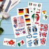 National Flag Temporary Tattoo For Adults And Kids, 36 Sheets World Cup Fake Tattoos, 9 Country National Flag Tattoo for Football Match Marathon Games Party