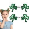 Totelux St. Patrick's Day Shamrock Hair Clips Sequins Hair Pins Irish Green Clover Hair Barrettes Glitter Alligator Clips for Women Girls Hair Accessories Holiday Party Supplies Gift 4PCS