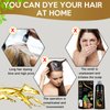 Hair Dye Shampoo for Gray Hair, 3 in 1 Herbal Shampoo Hair Dye for Women Men, Hair Color Shampoo 500ml (Black)