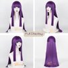 Aicos Long Straight Purple Cosplay Wig with Bangs for Women Cosplay Fern+ Wig Cap