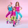 CICOCI 80s Outfit For Women Workout Clothes Costume with 80s Accessories Set Retro Party Leg Warmers Headband