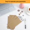 100 Pack Cash Envelopes Self adhesive 6.7x3.5 Inch, Fit for Envelope Money Saving Challenge, Kraft Paper 120 GSM Thick Money Envelopes for Cash, Budgeting, Cash Tips, Check, Coin & Tickets