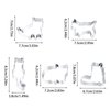 5 Pcs Cat Cookie Cutter, Safe Stainless Funny Cookie Cutters with 5 Different Cat Shapes Reusable Washable Cookies Cutter Set for Kitchen Baking Dessert Making