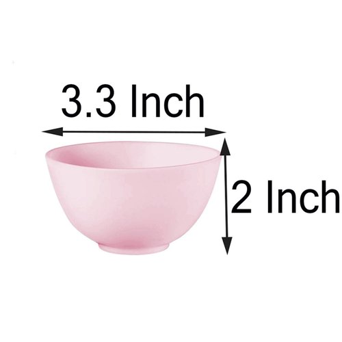 3.3 Inch Silicone Facial Mask Mixing Bowl for Facial Mask, Mud Mask and Other Skincare Products Medium Multi colored 5 Pcs.