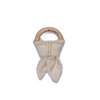 MITTEEZ Wood Baby Organic Wooden Teether with Absorbent Cloth (Natural)