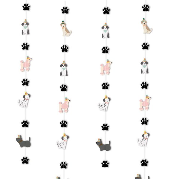 Lets Pawty Sign Banner Backdrop, Puppy First Birthday Decorations, Dog Birthday Party Supplies Dog Party Suppliers Pet Party Decorations (S Dog Banner)