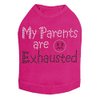 My Parents are Exhausted Dog Shirt 2XL Fuchsia