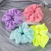Framendino, 4 Pack Neon Color Scrunchies Hair Scrunchy Hair Elastics Ponytail Holder for Hair 80s Women Girls