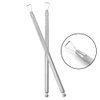 4 Pieces Nail Cuticle Pusher Stainless Steel Cuticle Pusher Triangle Cuticle Peeler Scraper Cuticle Pusher Gel Nail Polish Nail Art Remover Tool for Fingernail and Toenail, Silver