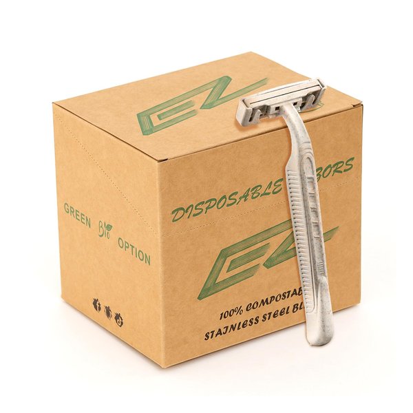 POPUPMU 50Pcs Eco-friendly Disposable Razors Men|Safety Razor Dermaplaning Razors for Men & Women Shaving Body Facial Hair Shavers Facial Hair Remover for Women