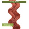 ADIASAI 3Packs Ginger Body Wave Braiding Hair with Crochet Hook 24Inch Pre-Feathered Braiding Hair Deep Wave Crochet Hair French Curl Crochet Braids Hair for Boho Box Braids Goddess Hair(350#)