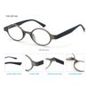 MODFANS 4 Pack Round 1.0 Reading Glasses Women Men,Retro Matte Frame Comfortable Spring Hinge-Lightweightest Readers Suitable Wear well-4 Pouch with Each Area