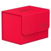Ultimate Guard Sidewinder 80+, Deck Box for 80 Double-Sleeved TCG Cards, Red, Magnetic Closure & Microfiber Inner Lining for Secure Storage