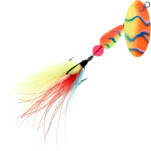 Panther Martin PMUVM_6_COB FishSeeUV Marabou Fishing Spinner Lure - Chartreuse Orange Blue - 6 (1/4 Oz)