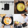 R HORSE 6Pcs Pot Holder with Pocket for Kitchen Black Pocket Pot Holder Set Cotton Heat Resistant Potholder Terry Cloth Coaster Kitchen Hot Pad Oven Mitts Hot Pads Trivet for Baking Cooking 7''x9''