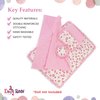 Emily Rose 18 Inch Doll Accessories | USA Business | 18-in Doll 5 PC Bedding Gift Set- Reversible Floral Print | Fits Most 14-18" Doll Beds Cribs & Cradles