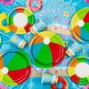 Beach Party Decorations - Pool Party Supplies Includes Plates, Cups, Napkins, Tableware, Tablecloth, Banner for Hawaiian Pool Birthday Party Favors - Serve 20