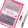 DIY Lash Extension Kit at Home, 240pcs Eyelash Extension Kit with Lash Bond And Seal Lash Tweezers Lash Clusters Wispy Individual Lashes Kit Eyelashes Kit Lash Clusters D Curl 10D&20D 10-15mm
