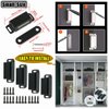 Alise Cabinet Magnetic Catch,Door Catch with Strong Magnetic for Cabinet,Closet Doors Catches Closer Latches Hardware,Stainless Steel Catches for Cupboard Drawer Kitchen Wardrobe,Black(Pack of 4)
