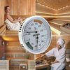 Sauna Thermometer and Hygrometer, 2 in 1 Sauna Thermometer Fahrenheit Accessories, Sauna Temperature Gauge for Sauna Steam Room Indoor Humidity Gauge Temperature Monitor Infrared Sauna Accessories